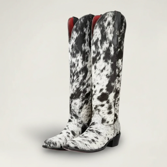 MILK Cowgirl Boots - Yehaw | Black & White - Yehaw
