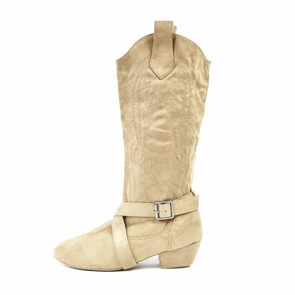 MINNIE Cowgirl Boots - Yehaw | Beige - Yehaw