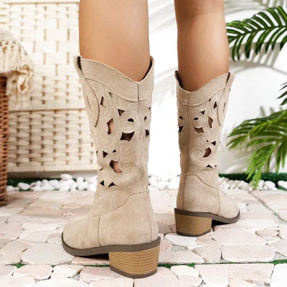 MONTANA Cowgirl Boots - Resistant PU leather | Elegance & Stability - Yehaw