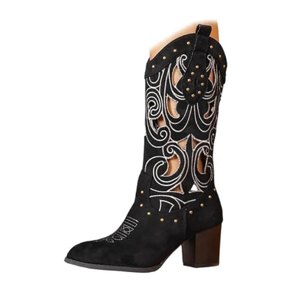 MONTANA Cowgirl Boots - Resistant PU leather | Elegance & Stability - Yehaw