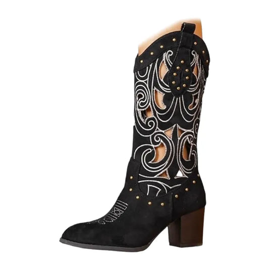 MONTANA Cowgirl Boots - Resistant PU leather | Elegance & Stability - Yehaw