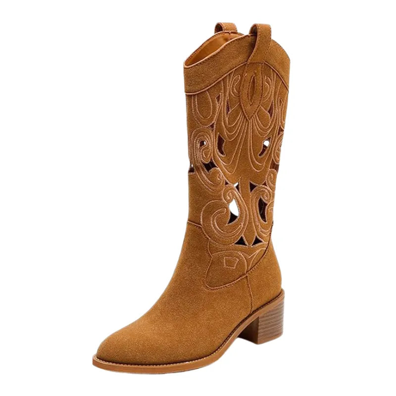 MONTANA Cowgirl Boots - Resistant PU leather | Elegance & Stability - Yehaw