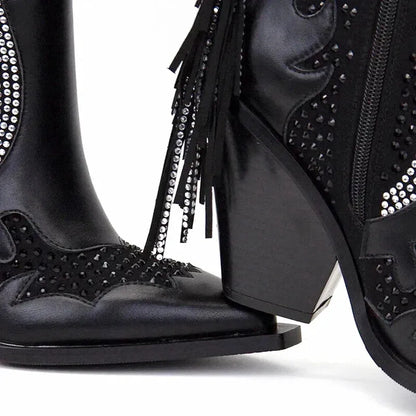 NELLIE Cowgirl Boots - Yehaw | Black - Yehaw