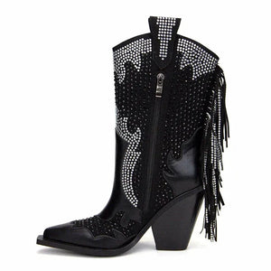 NELLIE Cowgirl Boots - Yehaw | Black - Yehaw