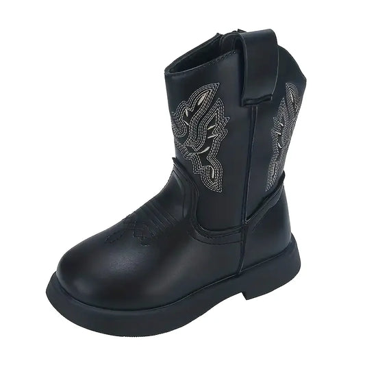 PERL Kids Cowboy Boots - Soft PU leather | Stable & Easy to slip on - Yehaw