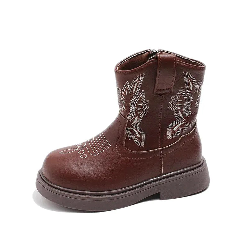 PERL Kids Cowboy Boots - Soft PU leather | Stable & Easy to slip on - Yehaw