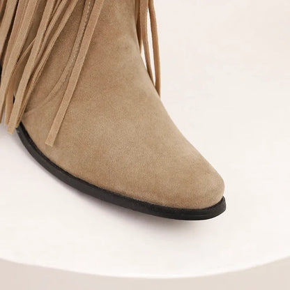 POPPY Cowgirl Boots Fringe - Soft lining | Elegance & Stability - Yehaw