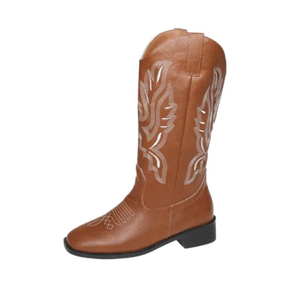 QUINN Cowgirl Boots - Resistant PU leather | Elegance & Stability - Yehaw