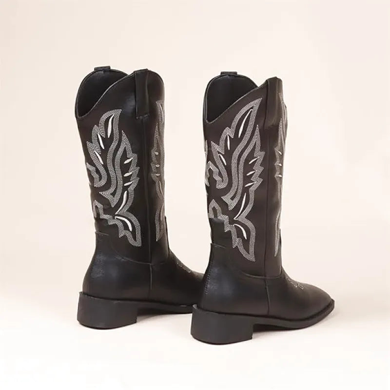 QUINN Cowgirl Boots - Resistant PU leather | Elegance & Stability - Yehaw