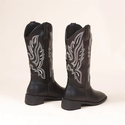 QUINN Cowgirl Boots - Resistant PU leather | Elegance & Stability - Yehaw
