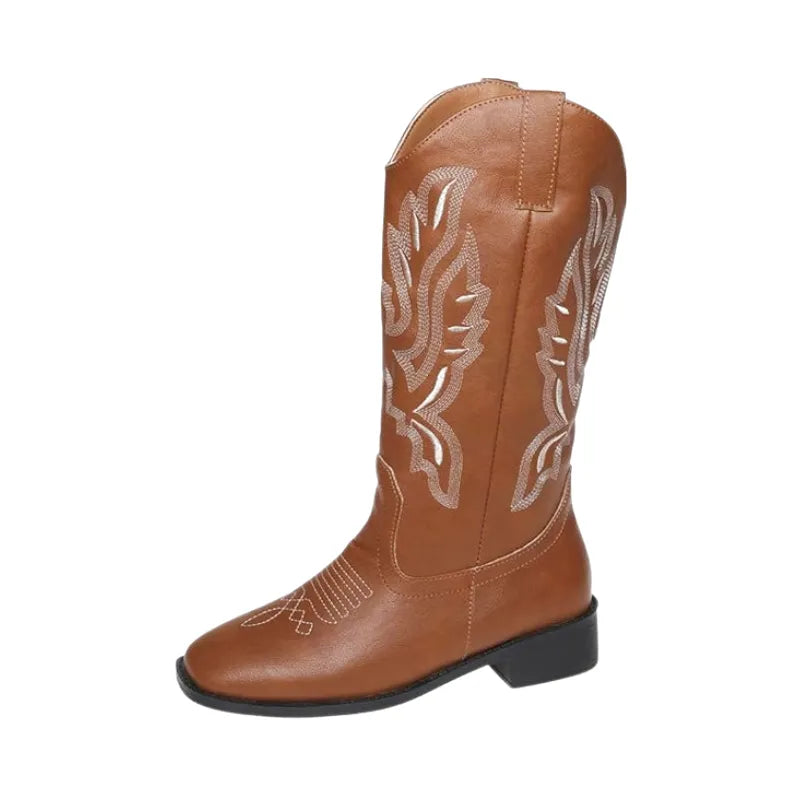 QUINN Cowgirl Boots - Resistant PU leather | Elegance & Stability - Yehaw