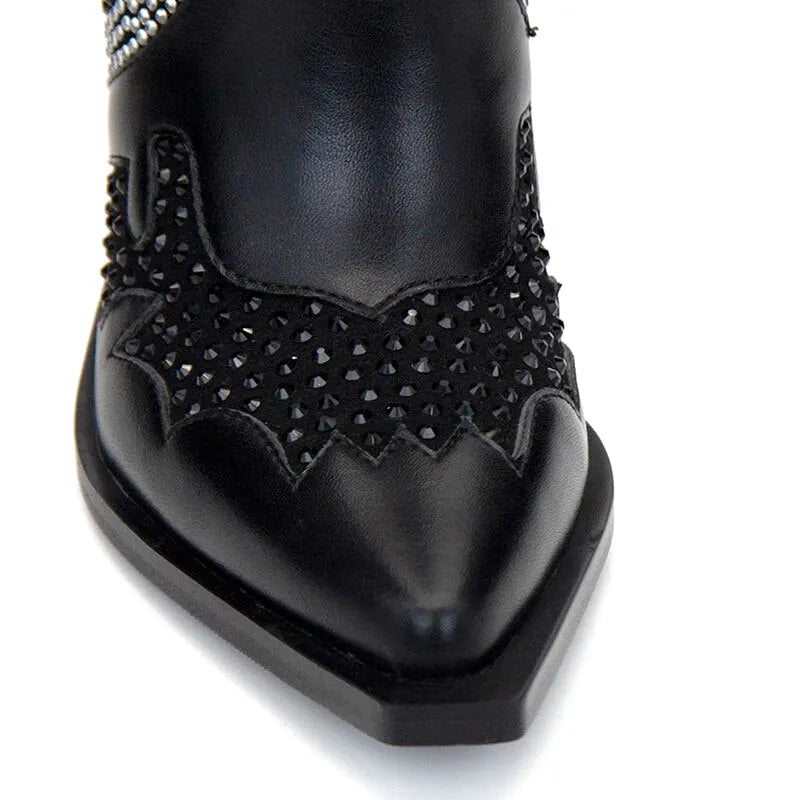 ROSA Cowgirl Boots - Shiny PU leather | Elegance & Stability - Yehaw