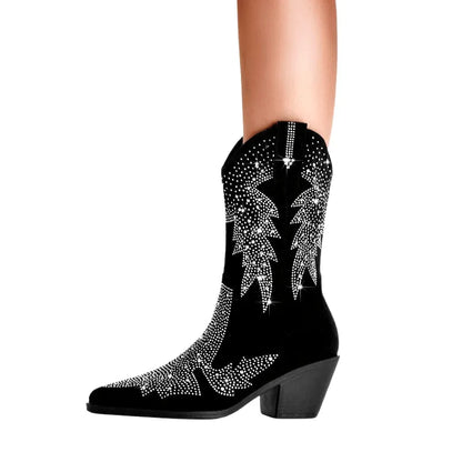ROXY Cowgirl Boots - Shiny PU leather | Elegance & Stability - Yehaw