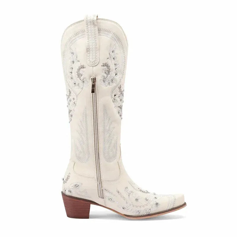 RUBY Cowgirl Boots - Yehaw | Beige - Yehaw
