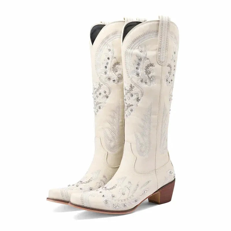 RUBY Cowgirl Boots - Yehaw | Beige - Yehaw
