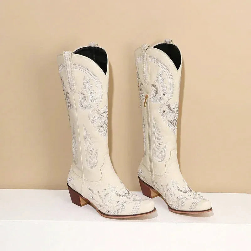 RUBY Cowgirl Boots - Yehaw | Beige - Yehaw