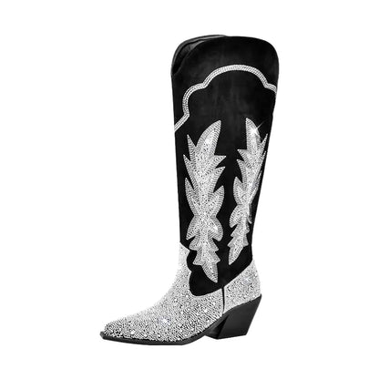 SADIE Cowgirl Boots - Shiny PU leather | Elegance & Stability - Yehaw