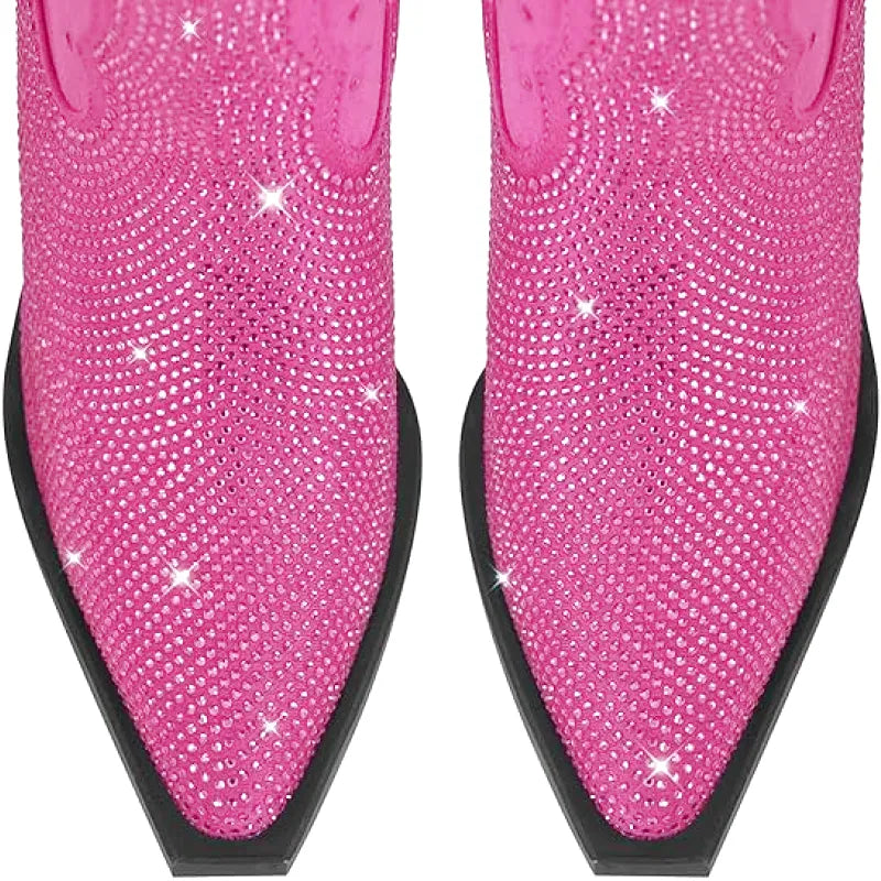 SADIE Cowgirl Boots - Shiny PU leather | Elegance & Stability - Yehaw