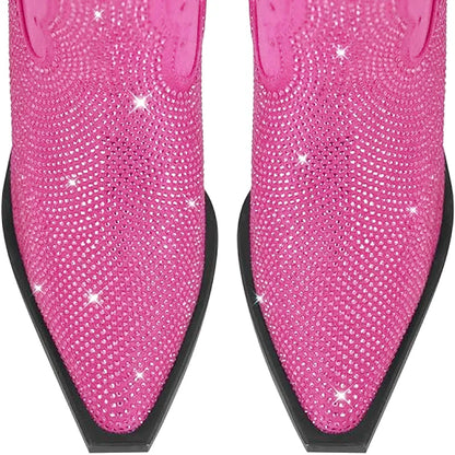 SADIE Cowgirl Boots - Shiny PU leather | Elegance & Stability - Yehaw