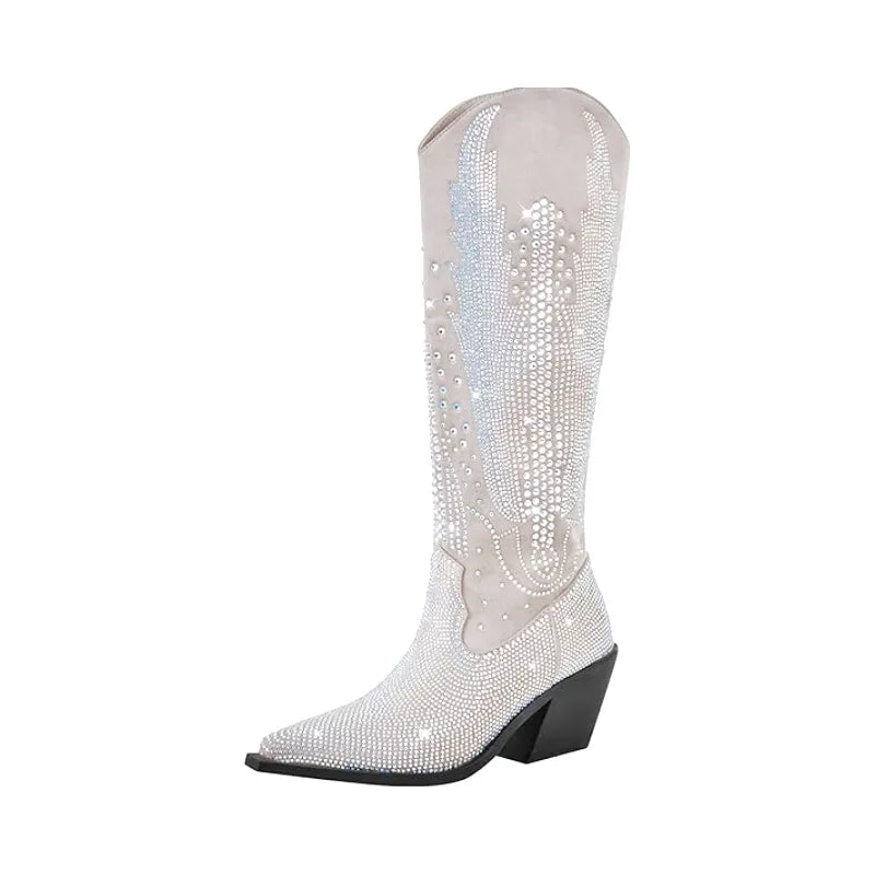 SADIE Cowgirl Boots - Shiny PU leather | Elegance & Stability - Yehaw