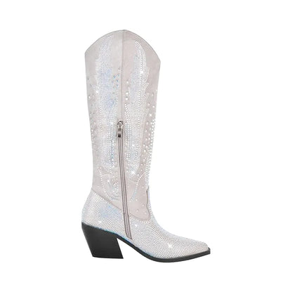 SADIE Cowgirl Boots - Shiny PU leather | Elegance & Stability - Yehaw