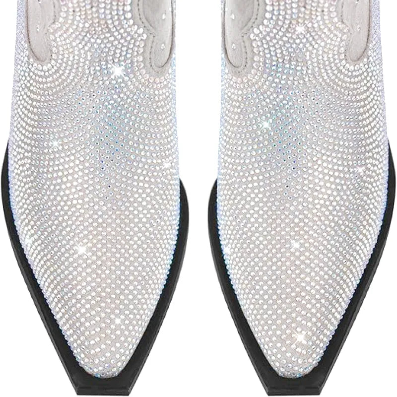 SADIE Cowgirl Boots - Shiny PU leather | Elegance & Stability - Yehaw