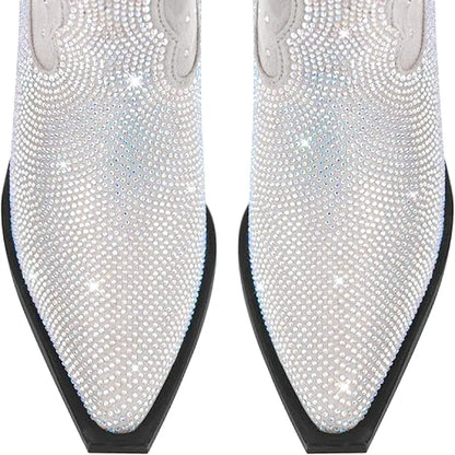 SADIE Cowgirl Boots - Shiny PU leather | Elegance & Stability - Yehaw