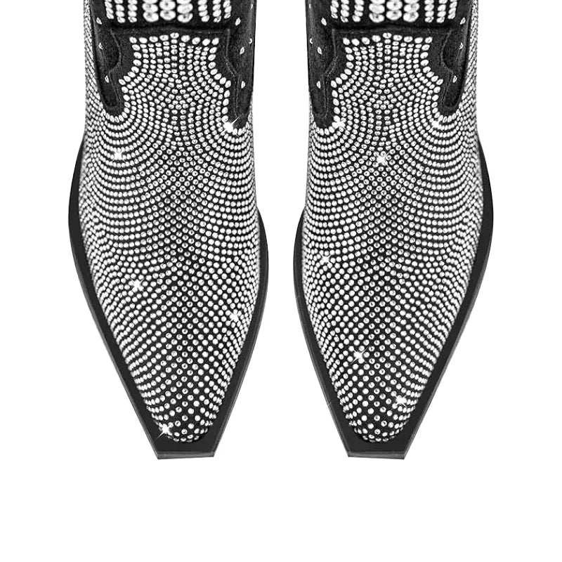 SADIE Cowgirl Boots - Shiny PU leather | Elegance & Stability - Yehaw