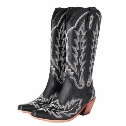 SALLY Cowgirl Boots - Yehaw | Black - Yehaw