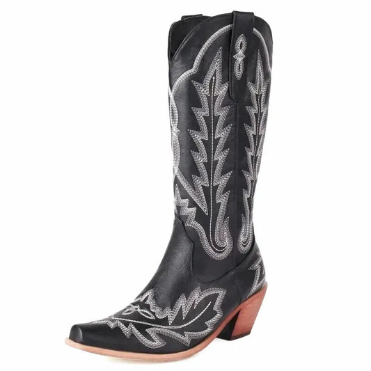 SALLY Cowgirl Boots - Yehaw | Black - Yehaw 