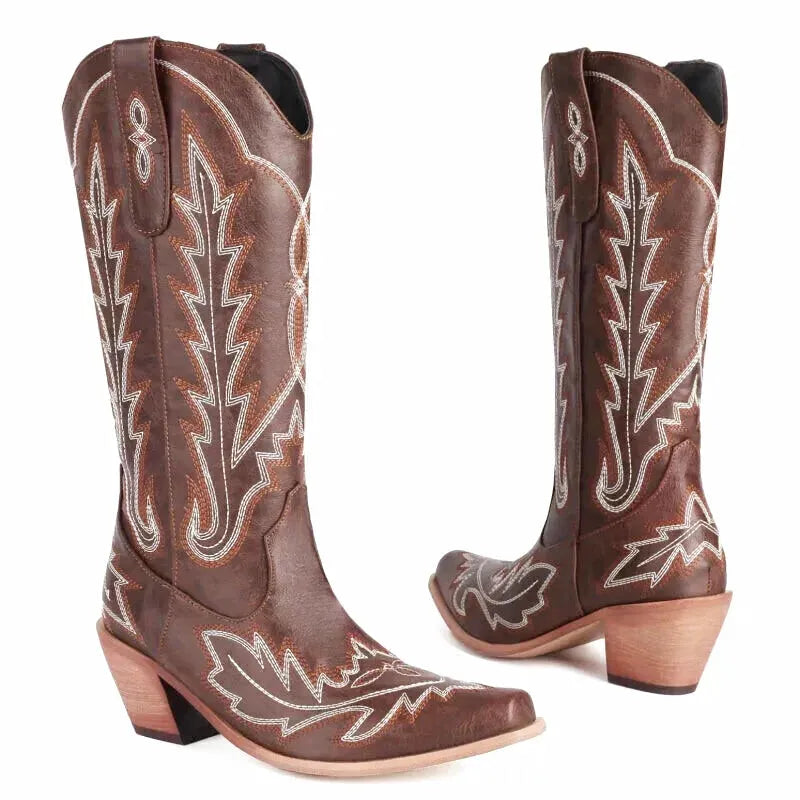 SALLY Cowgirl Boots - Yehaw | Brown - Yehaw
