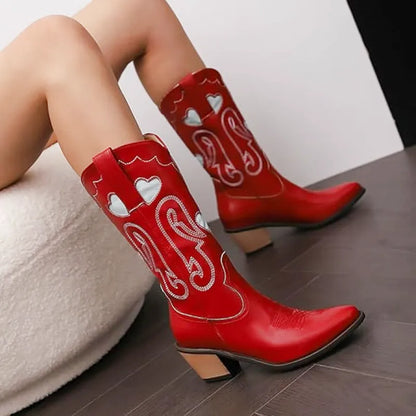 SALLY Cowgirl Boots - Resistant PU leather | Stand-Up Style - Yehaw