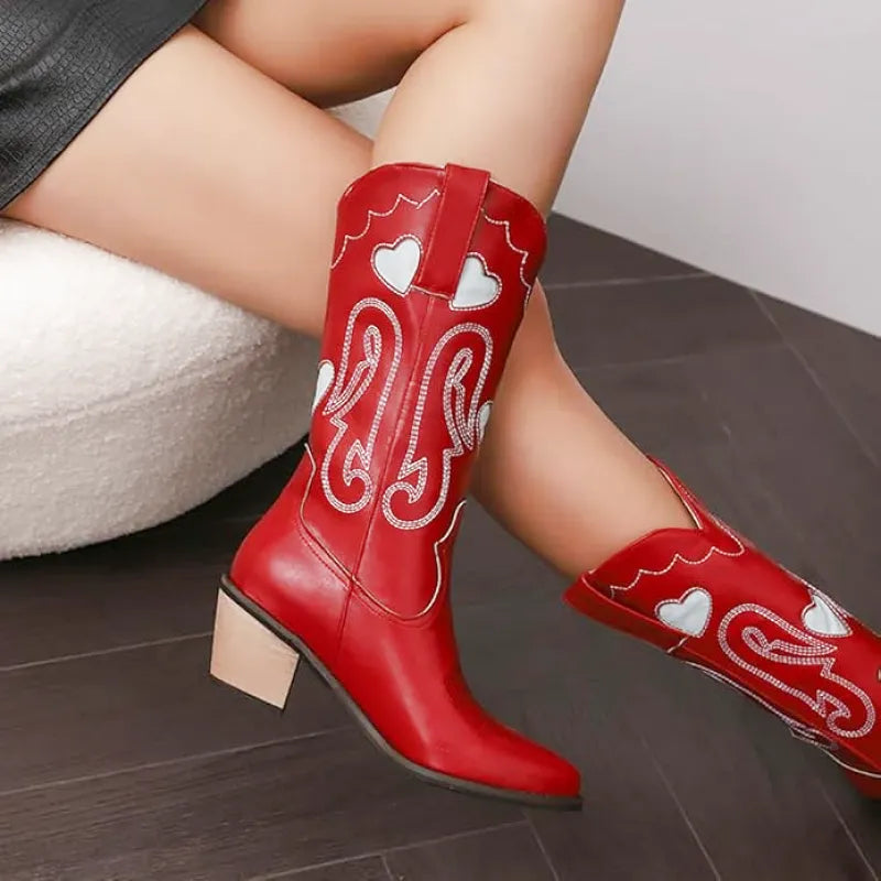 SALLY Cowgirl Boots - Resistant PU leather | Stand-Up Style - Yehaw