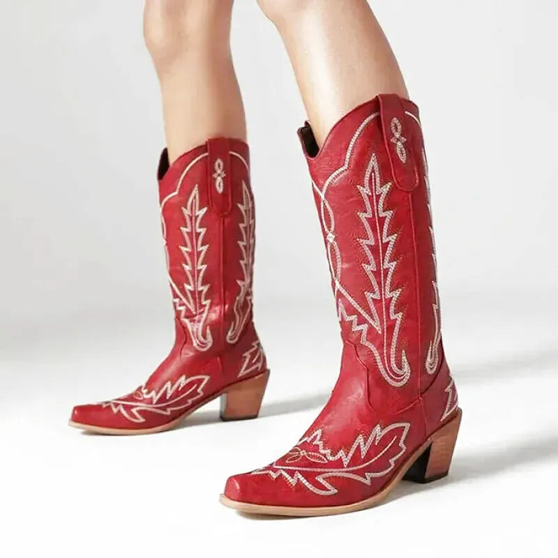SALLY Cowgirl Boots - Yehaw | Red - Yehaw