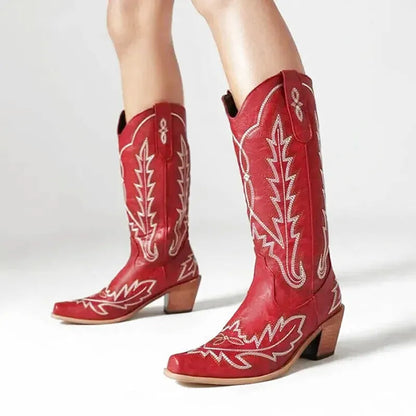 SALLY Cowgirl Boots - Yehaw | Red - Yehaw