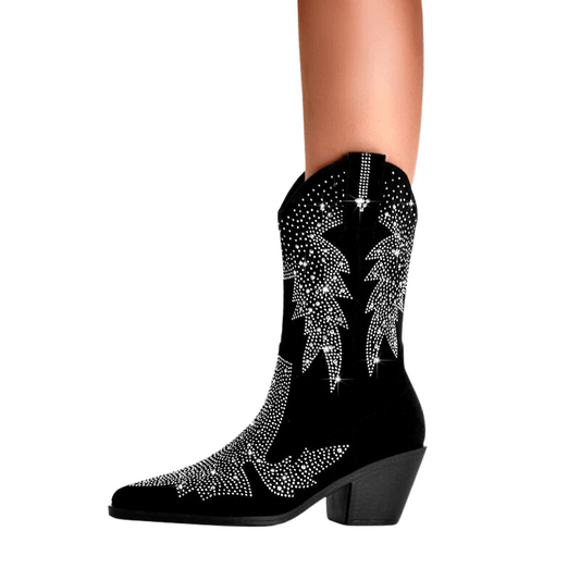 ROXY Cowgirl Boots - Shiny PU leather | Elegance & Stability - Yehaw