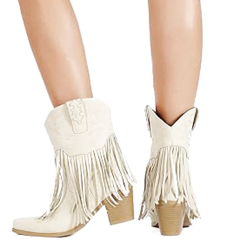 SAVANNAH Cowgirl Boots Fringe - Soft lining | Elegance & Stability - Yehaw