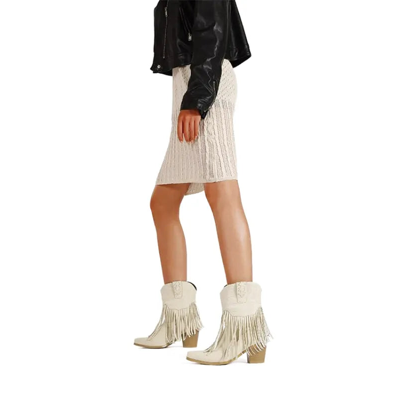 SAVANNAH Cowgirl Boots Fringe - Soft lining | Elegance & Stability - Yehaw