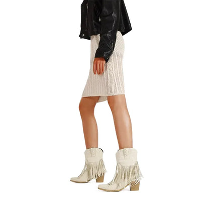 SAVANNAH Cowgirl Boots Fringe - Soft lining | Elegance & Stability - Yehaw