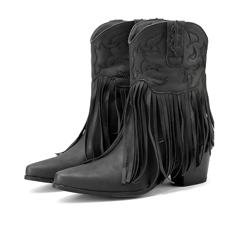 SAVANNAH Cowgirl Boots Fringe - Soft lining | Elegance & Stability - Yehaw