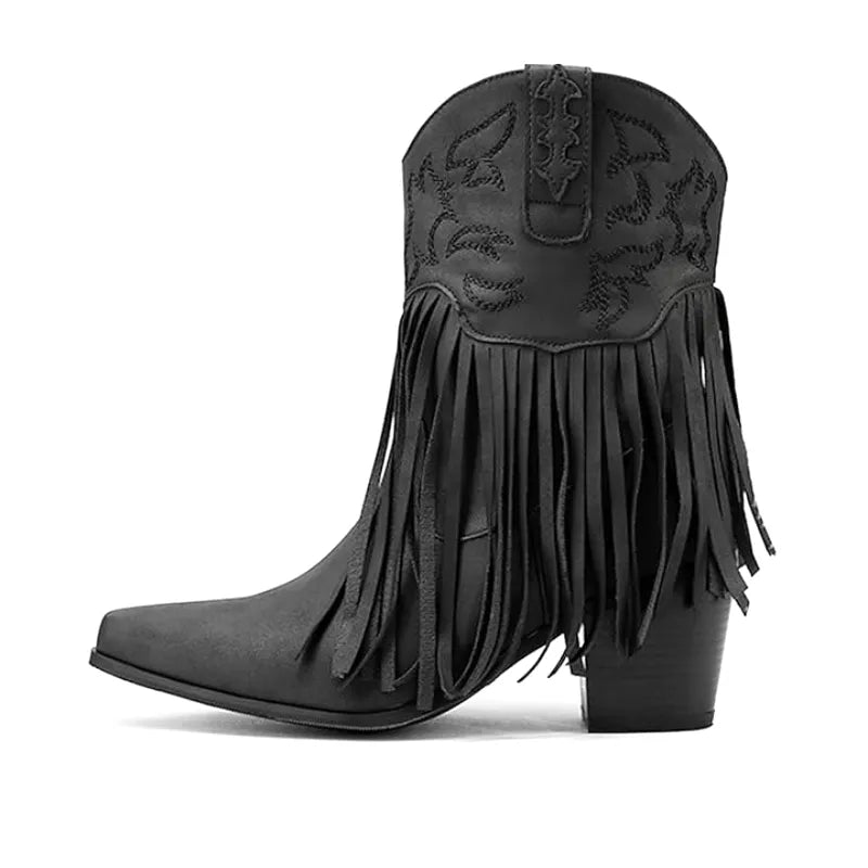 SAVANNAH Cowgirl Boots Fringe - Soft lining | Elegance & Stability - Yehaw