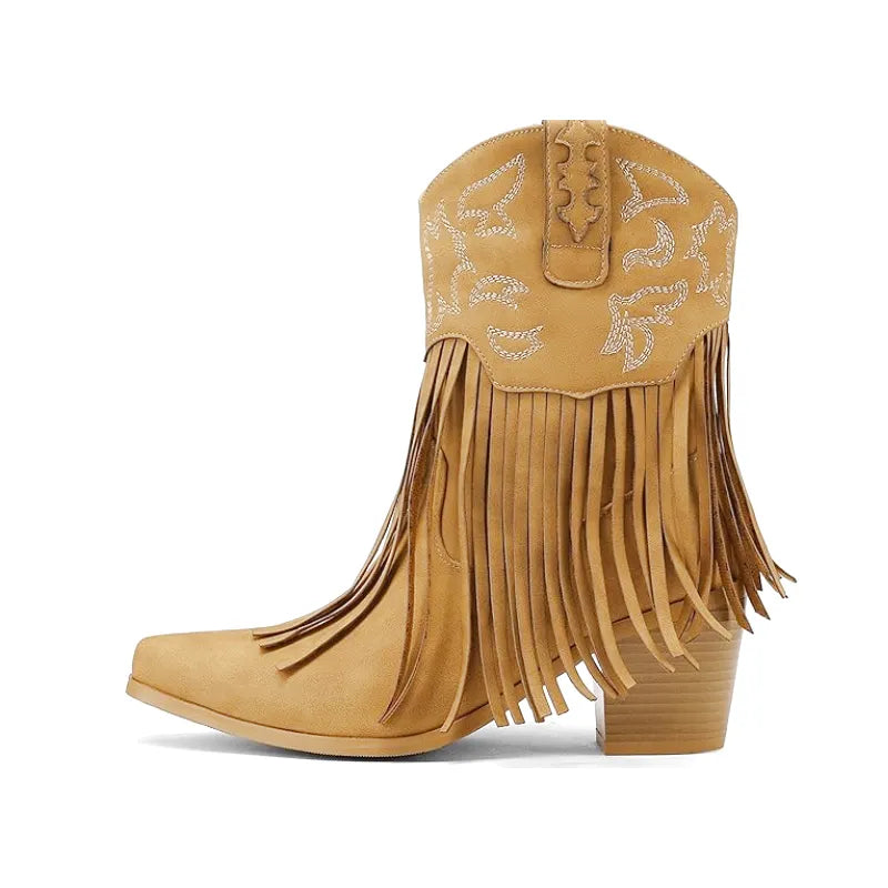 SAVANNAH Cowgirl Boots Fringe - Soft lining | Elegance & Stability - Yehaw