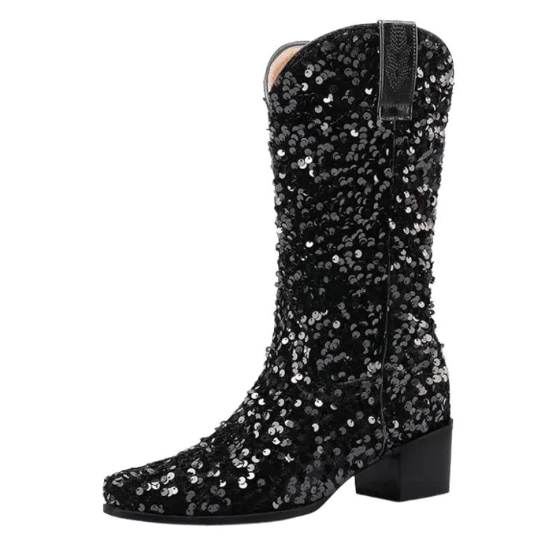 SHONA Cowgirl Boots Glitter – Soft lining | Style & Attitude - Yehaw