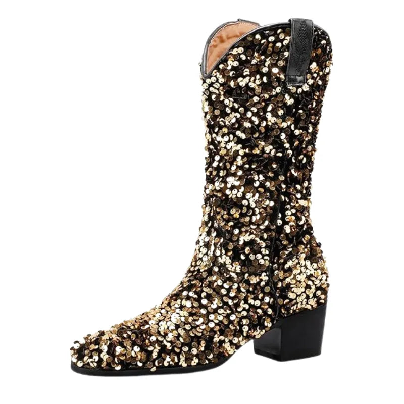 SHONA Cowgirl Boots Glitter – Soft lining | Style & Attitude - Yehaw