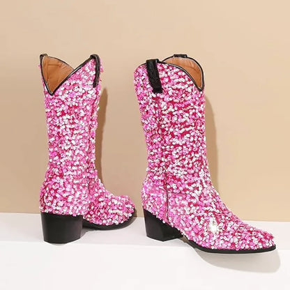 SHONA Cowgirl Boots Glitter – Soft lining | Style & Attitude - Yehaw