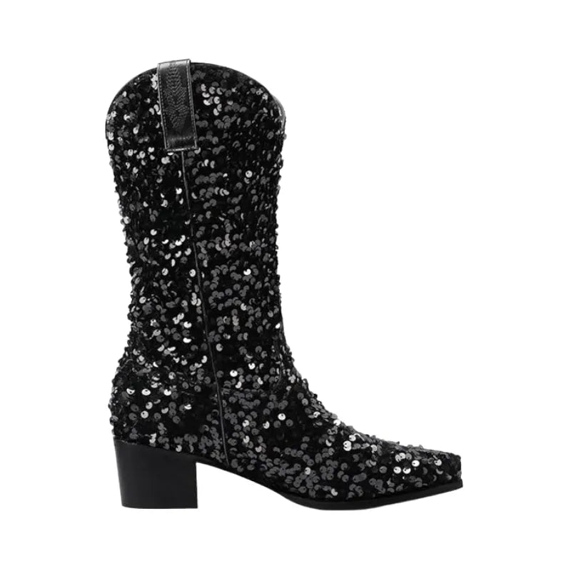 SHONA Cowgirl Boots Glitter – Soft lining | Style & Attitude - Yehaw