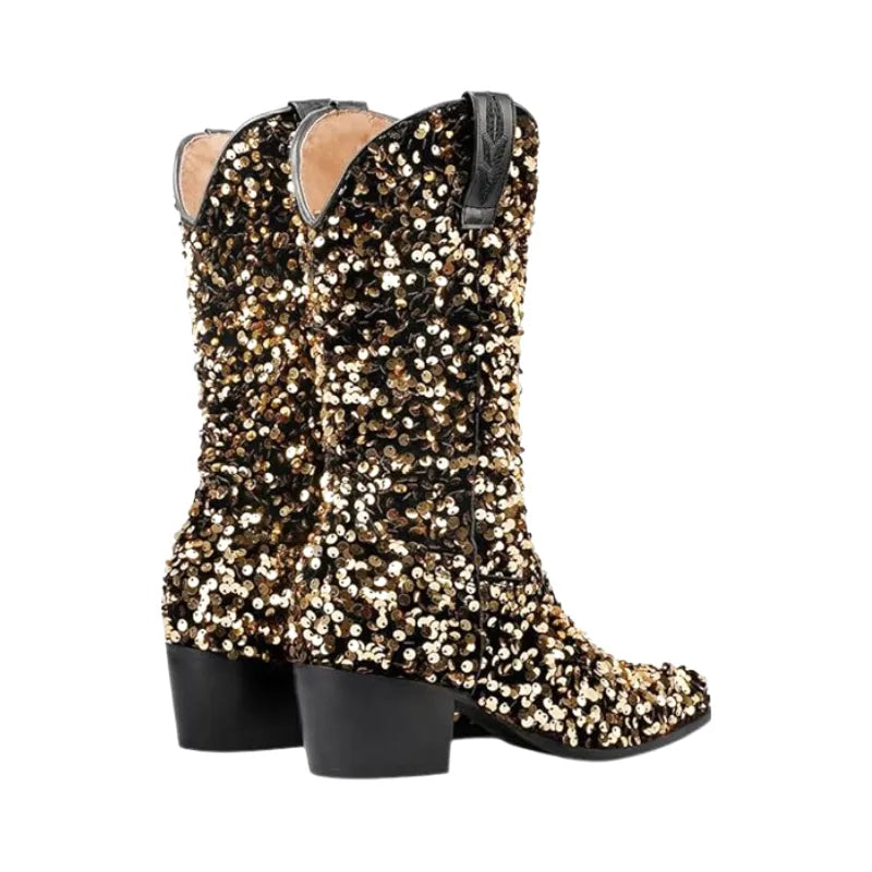 SHONA Cowgirl Boots Glitter – Soft lining | Style & Attitude - Yehaw