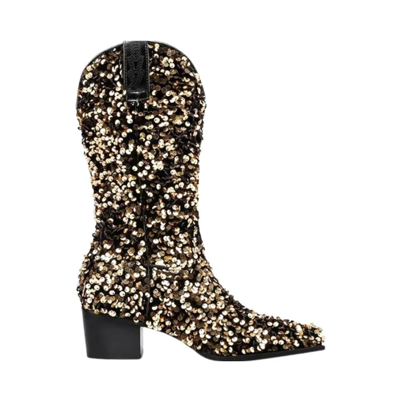 SHONA Cowgirl Boots Glitter – Soft lining | Style & Attitude - Yehaw