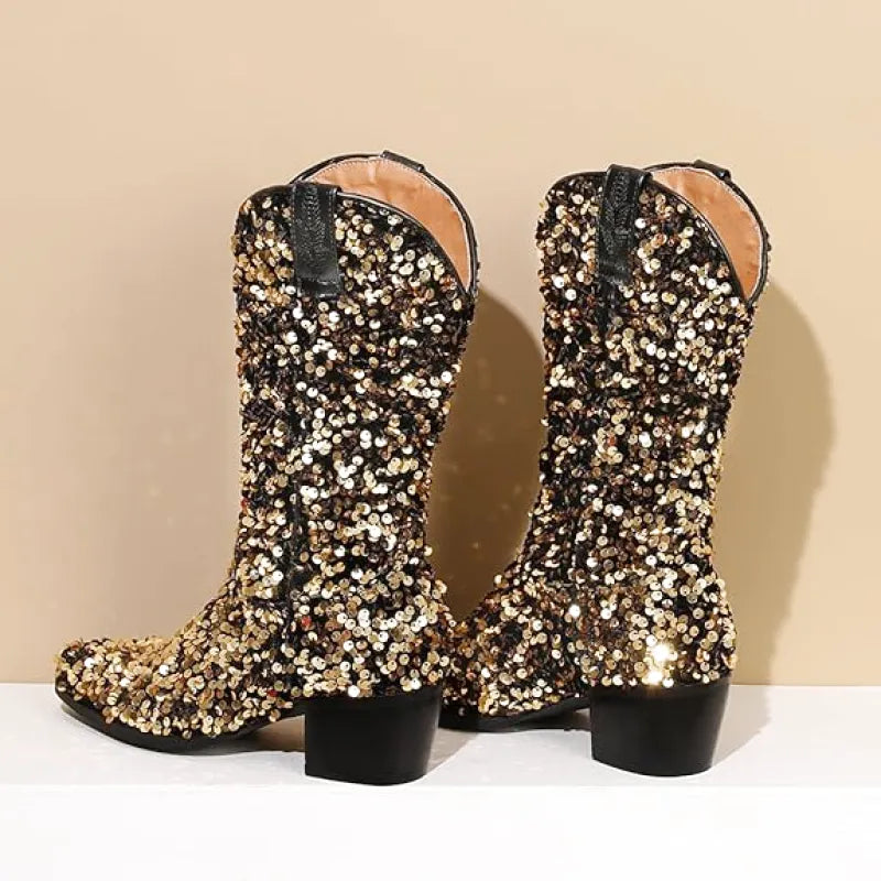 SHONA Cowgirl Boots Glitter – Soft lining | Style & Attitude - Yehaw