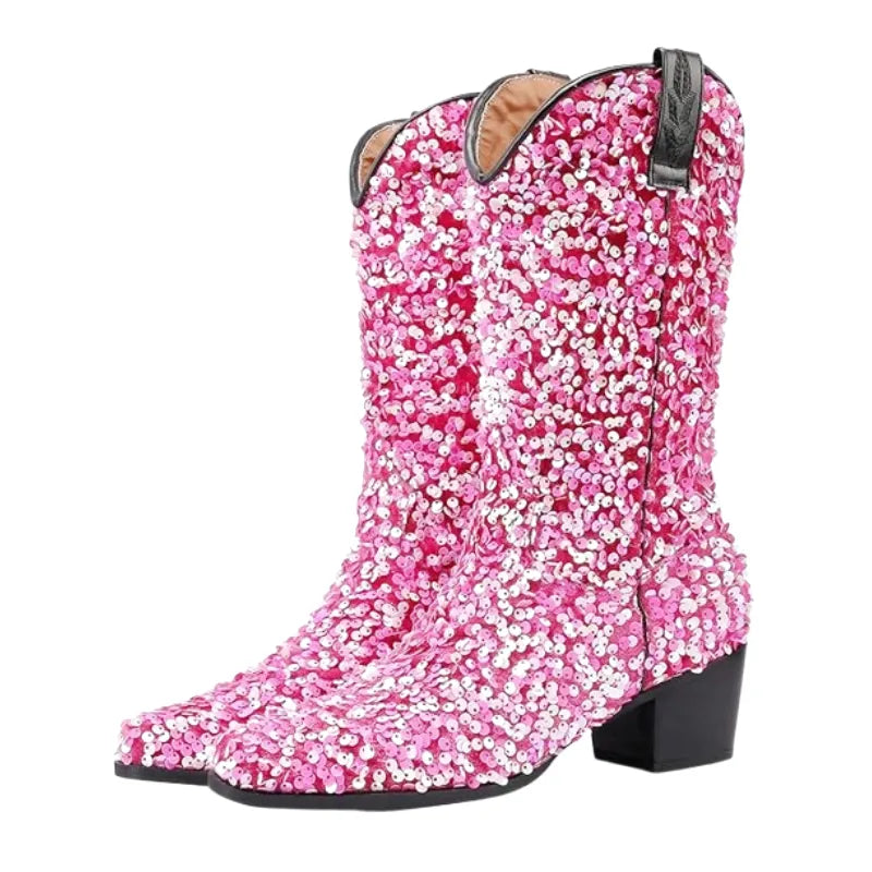 SHONA Cowgirl Boots Glitter – Soft lining | Style & Attitude - Yehaw